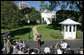 President George W. Bush discusses the Foreign Intelligence Surveillance Act legislation Wednesday, Oct. 10, 2007, on the South Lawn. "In August, Congress passed the Protect America Act, a bill to modernize the Foreign Intelligence Surveillance Act of 1978," said President Bush. "This new law strengthened our ability to collect foreign intelligence on terrorists overseas, and it closed a dangerous gap in our intelligence. And keeping this authority is essential to keeping America safe." White House photo by Chris Greenberg