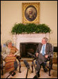President George W. Bush meets with President Ellen Johnson Sirleaf of the Republic of Liberia in the Oval Office, Thursday, Oct. 18, 2007. President Sirleaf is Africa’s first elected female head of state. White House photo by Eric Draper