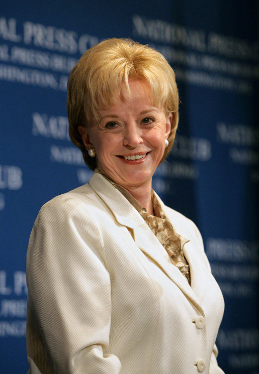 Mrs. Lynne Cheney is seen Thursday, Oct. 18, 2007, following an address at the National Press Club in Washington, D.C. White House photo by David Bohrer