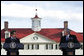 With Mount Vernon as a backdrop, President George W. Bush and President Nicolas Sarkozy of France participate in a joint press availability Wednesday, Nov. 7, 2007. The visit to the Virginia home of George Washington capped a two-day visit by the French leader to the nation's capital. White House photo by Chris Greenberg