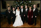 President George W. Bush and Mrs. Laura Bush stand in the Blue Room of the White House Sunday, Dec. 2, 2007, with the Kennedy Center Honorees for 2007, from left: Leon Fleisher, Martin Scorsese, Diana Ross, Brian Wilson and Steve Martin.  White House photo by Eric Draper