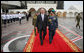 President George W. Bush and King Hamad Bin Isa Al-Khalifa walk past an honor cordon Sunday, Jan. 13, 2008, at Bahrain International Airport in Manama prior to the President's departure for Abu Dhabi, United Arab Emirates. White House photo by Eric Draper