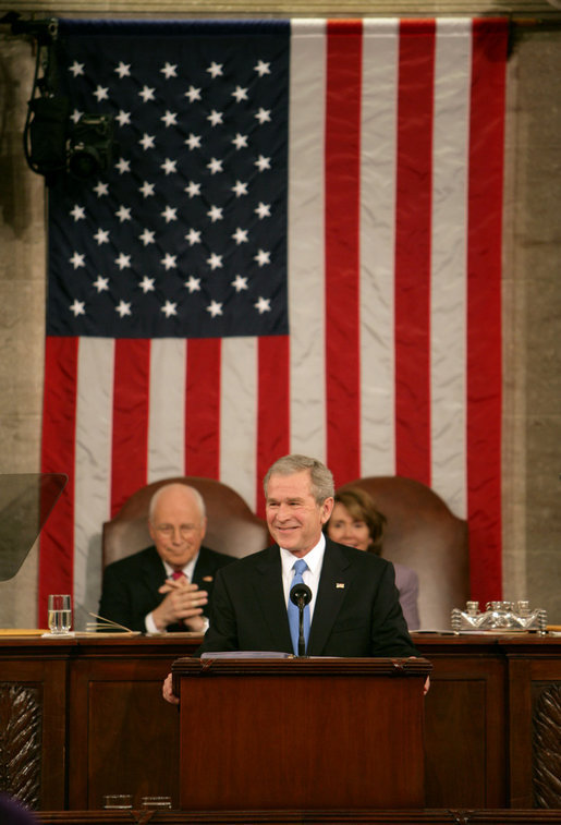 President George W. Bush delivers his State of the Union Address Monday, Jan. 28, 2008, at the U.S. Capitol. White House photo by David Bohrer