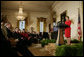 Mrs. Laura Bush addresses her remarks at The Heart Truth reception Monday, Feb. 11, 2008, in the East Room of the White House, part of a national awareness campaign that warns women of the dangers of heart disease. Mrs. Bush, joined by President George W. Bush at the reception, has served as the National Ambasasador for The Heart Truth national campaign since 2003. White House photo by Shealah Craighead