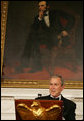 President George W. Bush makes a toast at a State Dinner for the Nation's Governors. White House photo by Joyce N. Boghosian