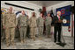 Vice President Dick Cheney addresses U.S. troops Thursday, March 20, 2008, during a dinner at Bagram Air Base, Afghanistan. During his remarks the Vice President said, "A lot of history is being made here every single day. Much of the credit goes to all of you. The President and I get regular briefings on the action here, and we don't take you for granted for a single moment." White House photo by David Bohrer