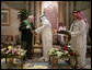 Vice President Dick Cheney is awarded the Abdul Aziz Sash by Saudi Arabia's King Abdullah during a meeting Friday, March 21, 2008 at the king's Al Janadriyah farm outside of Riyadh. White House photo by David Bohrer