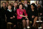 Mrs. Laura Bush is joined by Therese Rein, wife of Australian Prime Minister Kevin Rudd, and U.S. Secretary of State Condoleezza Rice, right, during the joint press availability with President George W. Bush and Prime Minister Rudd Friday, March 28, 2008, in the East Room of the White House. White House photo by Shealah Craighead