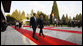 President George W. Bush and President Stjepan Mesic of Croatia review troops Friday, April 4, 2008, during welcoming ceremonies in Zagreb for the President and Mrs. Bush. White House photo by Eric Draper