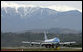 Air Force One, with President George W. Bush and Mrs. Laura Bush aboard, departs Sochi Airport in Sochi, Russia Sunday, April 6, 2008, for Washington, D.C. White House photo by Chris Greenberg