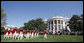 Members of the U.S. Army Old Guard Fife and Drum Corps perform on the South Lawn of the White House April 16, 2008, at the welcoming ceremony for Pope Benedict XVI. White House photo by Eric Draper