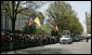 Crowds of people gather outside of the United States Treasury Department to see Pope Benedict XVI as he leaves the White House Wednesday, April 16, 2008, following the arrival ceremony on the South Lawn. White House photo by Patrick Tierney