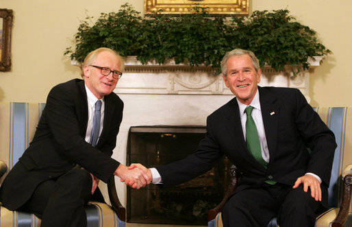 President George W. Bush meets with Ambassador Kai Eide of Norway, the Special Representative of the U.N. Secretary-General for Afghanistan, Tuesday, April 29, 2008, in the Oval Office. White House photo by Joyce N. Boghosian