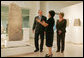 Amanda Weiss, Director of Bible Lands Museum Jerusalem, leads President George W. Bush and Mrs. Laura Bush on a tour of the museum Friday, May 16, 2008. Founded by the late Dr. Elie Borowski, the museum fulfills his goal to assemble as many objects from the biblical period as could be found in order to create an institution of learning – a unique resource of universal stature where people of all faiths would come to learn about biblical history and return to the morals and ethics of the Bible. White House photo by Joyce N. Boghosian