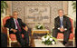President George W. Bush meets with Palestinian Prime Minister Salam Fayyad in Sharm El Sheikh, Egypt, Sunday, May 18, 2008. White House photo by Joyce N. Boghosian