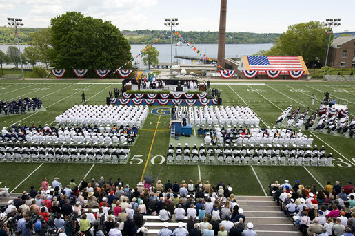 Commencement exercises for the U.S. Coast Guard Academy are held Wednesday, May 21, 2008 in New London, Conn., where Vice President Dick Cheney delivered the commencement address and presented commissions to graduates. White House photo by David Bohrer