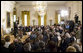 President George W. Bush delivers remarks on Cuba Wednesday, May 21, 2008, in the East Room of the White House. Commemorating the day as a "Day of Solidarity with the Cuban People," President Bush told his audience, "As I mentioned, today my words are being broadcast directly to the Cuban people. I say to all those listening on the island today: Your day is coming. As surely as the waves beat against the Malec�n, the tide of freedom will reach Cuba's shores."  White House photo by Joyce N. Boghosian