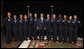 President George W. Bush poses for a photo Wednesday, May 28, 2008 with members of the 2008 Thunderbirds, the United States Air Force Air Demonstration Squadron, prior to President Bush's commencement address at the U.S. Air Force Academy in Colorado Springs. From left to right, Thunderbirds commander/leader Lt. Col. Greg Thomas, Maj. Charla Quayle, Lt. Col. Rob Skelton, Maj. Samantha Weeks, Maj. Kirby Ensser, Capt. Gifford Ploetz, Maj. Chris Austin, Maj. Scott Poteet, Maj. T. Dyon Douglas, Maj. Tony Mulhare, Capt. Amy Glisson and Capt. Elizabeth Kreft. White House photo by Eric Draper