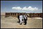Mrs. Laura Bush is joined by Governor of Bamiran Province, Habiba Sarabi, right, and students, during a tour of the future site of the Ayenda Learning Center Sunday, June 8, 2008, in Bamiyan, Afghanistan.The tour was led by Ihsan Ullah Bayat, far left. Once completed, the Ayenda Learning Center will provide a safe and nurturing environment for 128 of Bamiyan most disadvantaged children to live. At the same time, it will provide educational opportunities for as many as 210 children in the region. White House photo by Shealah Craighead