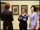 Mrs. Laura Bush and Slovenia's First Lady Barbara Miklic Turk listen as Dr. Barbara Jaki, right, conducts a tour of the impressionists exhibit at the National Gallery of Slovenia Tuesday, June 10, 2008 in Ljubljana, Slovenia. White House photo by Shealah Craighead