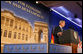President George W. Bush addresses the Organization for Economic Co-operation and Development Friday, June 13, 2008, in Paris, saying "America and Europe are cooperating to widen the circle of development and prosperity." White House photo by Shealah Craighead