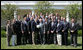 President George W. Bush stands with members of the University of California at Berkeley Men's Water Polo team, Tuesday, June 24, 2008, during a photo opportunity with the 2007 and 2008 NCAA Sports Champions. White House photo by Chris Greenberg