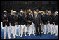 President George W. Bush meets with members of the U.S. Olympic Basketball Team Friday evening, Aug. 8, 2008 at the National Stadium in Beijing, prior to the U.S. Olympians marching in the Opening Ceremonies at the 2008 Summer Olympics. White House photo by Eric Draper
