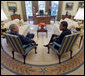 President George W. Bush and President-elect Barack Obama meet in the Oval Office of the White House Monday, Nov. 10, 2008. White House photo by Eric Draper