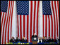 Vice President Dick Cheney addresses his remarks Tuesday, Nov. 11, 2008, during Veterans Day ceremonies at Arlington National Cemetery in Arlington, Va. “Every man and woman who wears America’s uniform is part of a long, unbroken line of achievement and honor,” said the Vice President. “No single military power in history has done greater good, shown greater courage, liberated more people, or upheld higher standards of decency and valor than the Armed Forces of the United States of America.” White House photo by David Bohrer