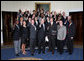 President George W. Bush poses with members of the Florida State University Men's Outdoor Track and Field Team Wednesday, Nov. 12, 2008, during a photo opportunity with 2008 NCAA Sports Champions at the White House. White House photo by Chris Greenberg