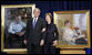 President George W. Bush and Mrs. Laura Bush stand in front of their portraits Friday, Dec. 19, 2008, after the unveiling at the Smithsonian's National Portrait Gallery in Washington, D.C. The portrait of Mrs. Bush was done by Aleksander Sasha Titovets; the Presidential portrait was done by Robert Anderson. White House photo by Eric Draper
