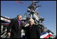 Former President George H. W. Bush and Mrs. Barbara Bush prepare to leave the USS George H. W. Bush (CVN 77) aircraft carrier Saturday, Jan 10, 2009 in Norfolk, Va., following the commissioning ceremony for the ship named in his honor. White House photo by Joyce N. Boghosian