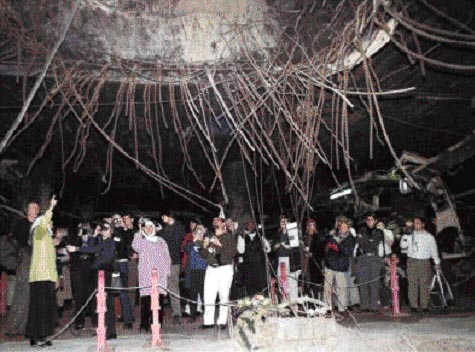 Photo of visitors touring the Amiriyah Bunker.