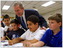 Photo of President Bush with children