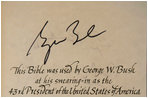 A page of the President's family bible is signed by Supreme Court Chief Justice Rehnquist. It states, 'This Bible was used by George W. Bush at his swearing-in as 43rd President of the United States of America on January 20, 2005. The oath was administered by William H. Rehnquist Chief Justice of the United States.' White House photo by Eric Draper