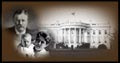 Montage consisting of Theodore Roosevelt, First Lady Frances Cleveland holding baby Esther, and the White House