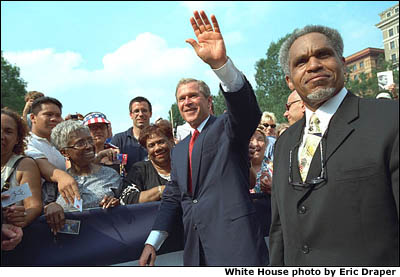 President George Bush spent Fourth of July 2001 in Philadelphia with Mayor John Street, celebrating Independence Day with many of the city's residents. White House photo by Eric Draper
