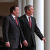 President Bush meets with German Chancellor.
