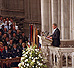 President Bush addresses the congregation at the National Cathedral in Washington, D.C., September 14, 2001. 