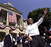 President George W. Bush participates in 'Saluting Our Veterans' Fourth of July Celebration in Ripley, W. Va., July 4, 2002. 