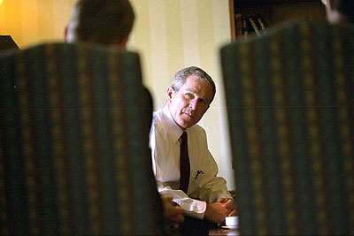 President Bush participates in the G-8 Summit in Kananaskis, Canada, June 25, 2002.