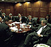 President Bush conducts a Homeland Security meeting in the situation room November 8, 2001. 