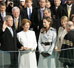 With his left hand resting on a family Bible, President George W. Bush takes the oath of office to serve a second term as 43rd President of the United States during a ceremony at the U.S. Capitol, Thursday, Jan. 20, 2005. Laura Bush, Barbara Bush, and Jenna Bush listen as Chief Justice William H. Rehnquist administers the oath.White House photo by Susan Sterner