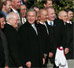 President George W. Bush poses with the Boston Red Sox, the 2004 World Series champions, during a South Lawn ceremony celebrating the team�s historic achievement Wednesday, March 02, 2005. "You answered 86 years of prayer," said the President. "That's an amazing feat, isn't it? I mean, when the Red Sox won, people all over the world cheered." White House photo by Eric Draper