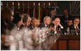 President George W. Bush speaks during the opening session Friday, Nov. 4, 2005, of the 2005 Summit of the Americas in Mar del Plata, Argentina.