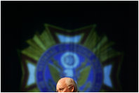 Vice President Dick Cheney addresses the 107th National Convention of the Veterans of Foreign Wars of the U.S., Monday, August 28, 2006, in Reno, Nevada. "Whatever it is about America that has produced such brave citizens in every generation, it is the best quality we have," said the Vice President. "Freedom is not free, and all of us are deep in the debt of the men and women who go out and pay the price for our liberty." 