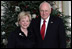 Vice President Dick Cheney and Mrs. Lynne Cheney pose for a holiday portrait in front of the Christmas tree at the Vice President's Residence at the U.S. Naval Observatory in Washington, D.C., Tuesday, December 12, 2006.