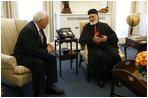 Vice President Dick Cheney meets with Lebanese Maronite Patriarch Cardinal Sfeir, Tuesday, July 18, 2006 in the West Wing at the White House.