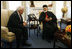 Vice President Dick Cheney meets with Lebanese Maronite Patriarch Cardinal Sfeir, Tuesday, July 18, 2006 in the West Wing at the White House.