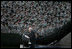 Vice President Dick Cheney delivers remarks at a rally for the troops at Fort Hood, Texas, Wednesday, October 4, 2006. "Each time I visit a military base I come away with renewed confidence in the men and women who wear the uniform of the United States," the Vice President said. "Each one of you has dedicated yourself to serving our country and its ideals, and you are meeting that commitment during a very challenging time in American history."